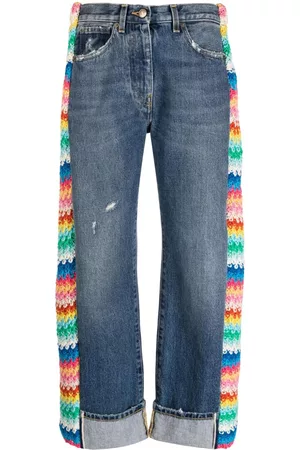Alanui Women Jeans - Over The Rainbow Panelled Jeans