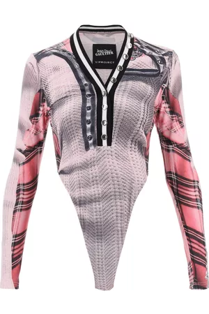 Y / PROJECT Women Jeans - Y Project Jean Paul Gaultier X Trompe L'oeil Bodysuit