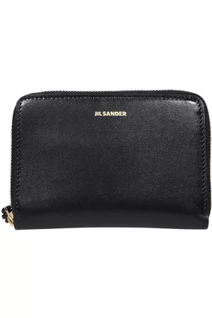 Heart Shaped Leather Coin Purse in Black - Jil Sander