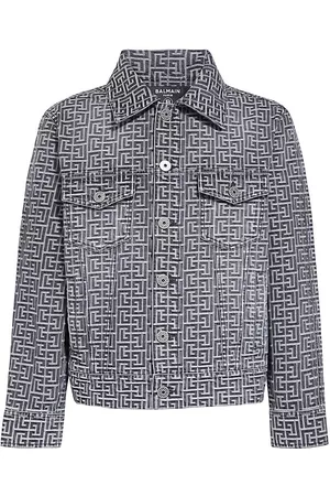 Balmain - Monogrammed Jacquard Denim Shirt