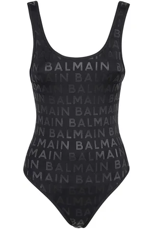 Balmain Monogram Mesh Knit Bodysuit