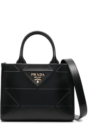 PRADA Prada Logo Plaque Padded Tote Bag - Stylemyle