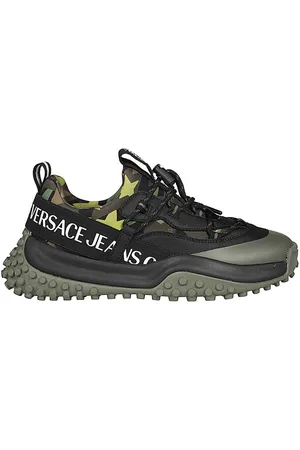 Sneakers luxe homme - Sneakers Versace Chain Reaction black and neon green  love braille