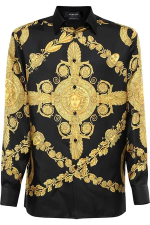 Versace Versace E Maschere Silk Bowling Shirt - Stylemyle