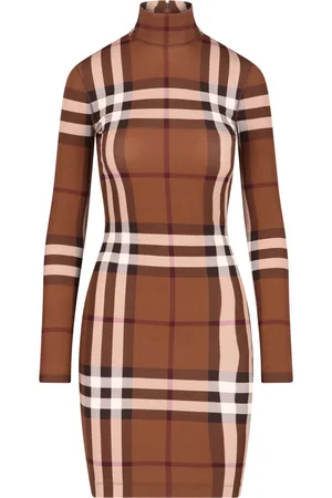 Burberry Tartan Pattern Pencil Dress