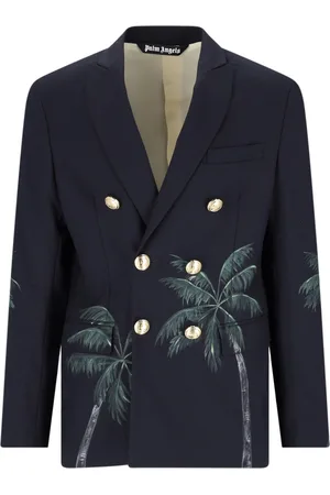 Palm Angels Printed Double Breast Blazer