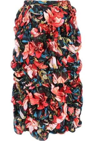 Comme des Garçons Floral Midi Skirt