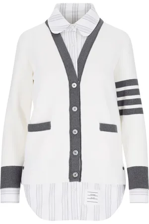 Thom Browne Shirt Detail Cardigan