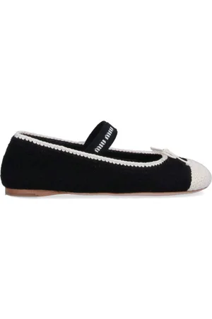 Miu Miu Crochet Knit Ballet Flats