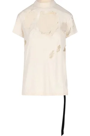 Rick Owens Destroyed T-Shirt With "Tommy T" Lace