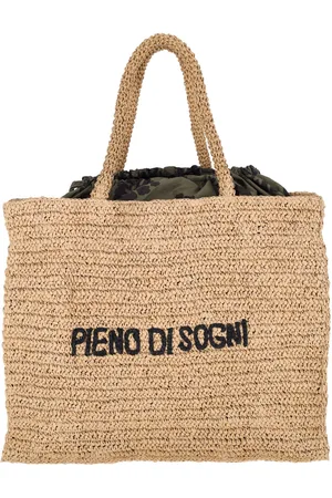 Aspesi Raffia Logo Bag