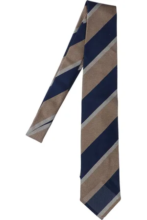 CESARE ATTOLINI Striped Silk Tie