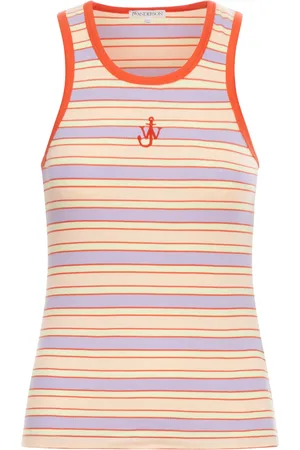 J.W.Anderson CONTRAST TRIM STRIPED TOP