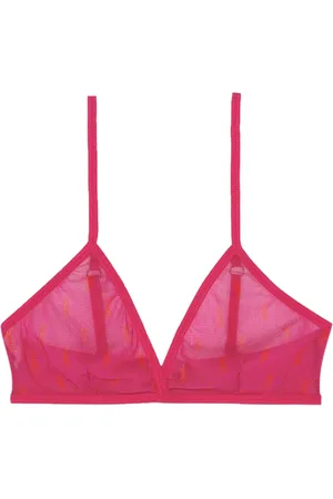 Saint Laurent MONOGRAM BRA IN TULLE JERSEY
