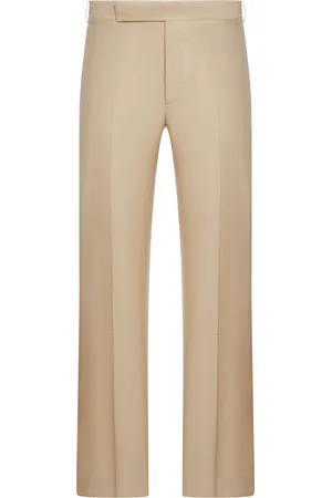 LARDINI STRAIGHT LEG TROUSERS IN LINEN, WOOL AND SILK