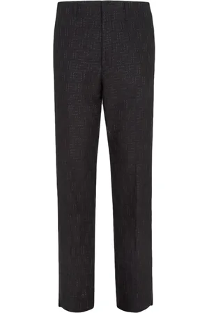 Fendi LINEN JACQUARD TROUSERS