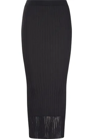 Sportmax LONG SKIRT IN STRETCH RIBBED FABRIC