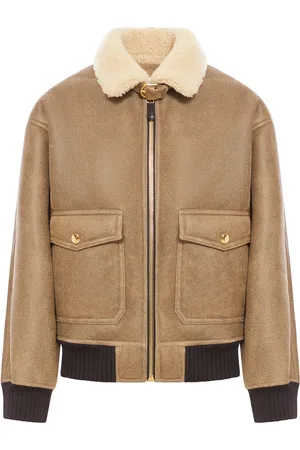 Céline Shearling and leather aviator jacket