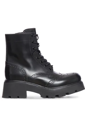 Céline LEATHER BOOTS WITH LACES AND TRIOMPHE LOGO