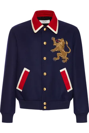 Céline WOOL JACKET WITH EMBROIDERED LION