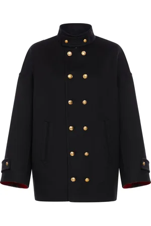 Céline COAT WITH A ROUNDED LINE IN DOUBLE FACE WOOL