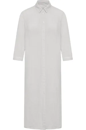 120% Lino LONG LINEN CHEMISIER DRESS