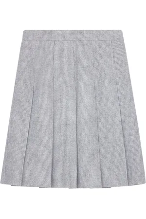 Céline PLEATED SKIRT IN CASHMERE NATTÉ