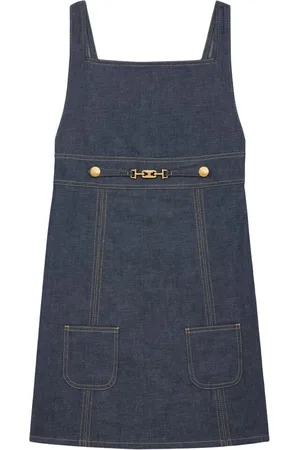 Céline EMPIRE MINI DRESS IN RAW WASH DENIM