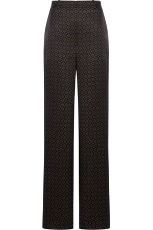 Saint Laurent SATIN PANTS WITH MEDALLION PATTERN