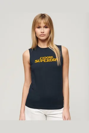 Superdry Women's Vintage Embroidered Cami Top Black - Size: 14