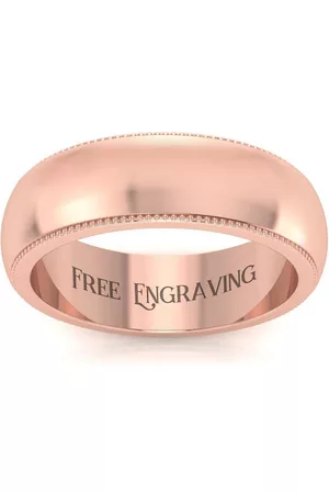 SuperJeweler (7.4 g) 6MM Comfort Fit Milgrain Ladies & Men's Wedding Band