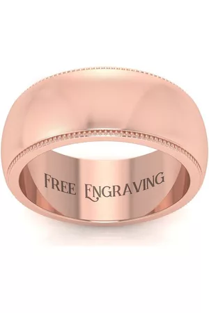 SuperJeweler 18K (12.2 g) 8MM Comfort Fit Milgrain Ladies & Men's Wedding Band