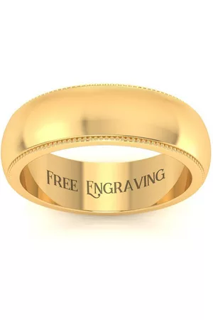SuperJeweler (7.6 g) 6MM Comfort Fit Milgrain Ladies & Men's Wedding Band