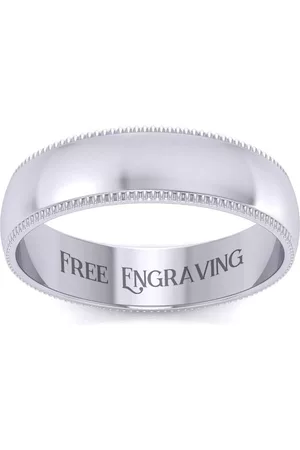 SuperJeweler 5MM Comfort Fit Milgrain Ladies & Men's Wedding Band