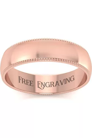 SuperJeweler 14K (6.8 g) 5MM Heavy Comfort Fit Milgrain Ladies & Men's Wedding Band