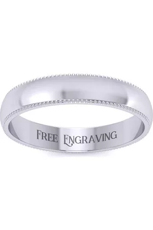 SuperJeweler 14K (5.7 g) 4MM Heavy Comfort Fit Milgrain Ladies & Men's Wedding Band