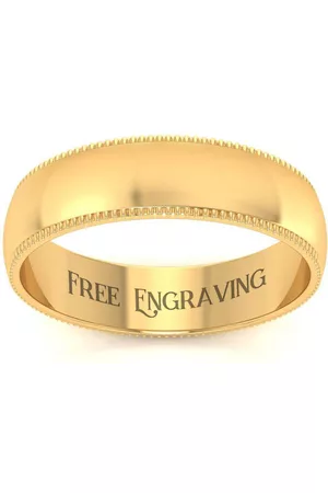 SuperJeweler (6.8 g) 5MM Heavy Comfort Fit Milgrain Ladies & Men's Wedding Band