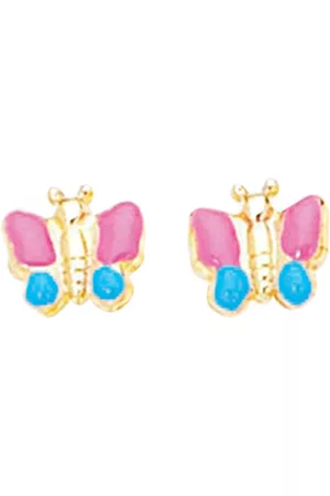SuperJeweler Kids Earrings - 14K (1.50 g) Kids Butterfly Stud Earrings by