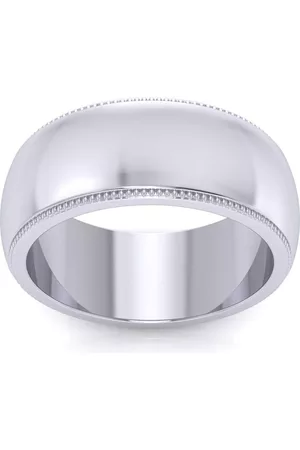 SuperJeweler Thumb Rings 8mm Unisex Milgrain Thumb Ring w/ Free Engraving