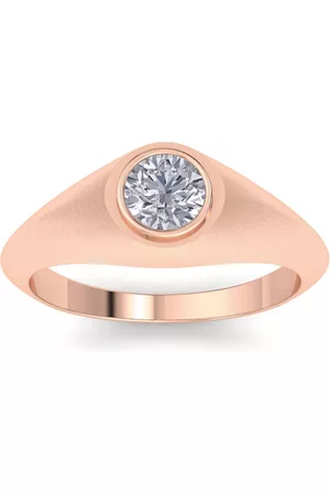 SuperJeweler 1 Carat Round Lab Grown Diamond Men's Engagement Ring in 14K (6 g) (G-H Color