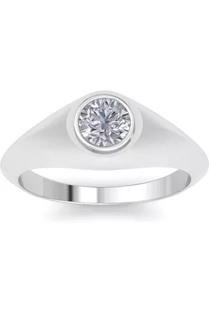 SuperJeweler 1 Carat Round Lab Grown Diamond Men's Engagement Ring in 14K (6 g) (G-H Color