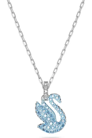 Swarovski Iconic Swan pendant, Swan, Small, , Rhodium plated
