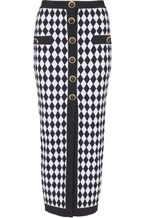 Balmain Buttoned Midi Skirt
