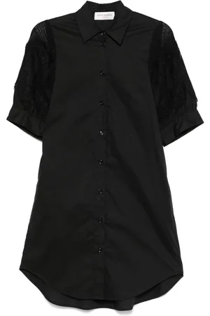 ERMANNO SCERVINO Lace Detail Cotton Shirtdress