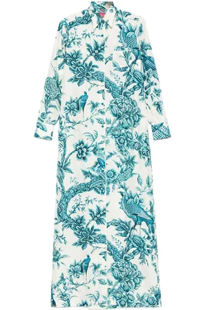 F.R.S For Restless Sleepers Printed Silk Shirt Dress