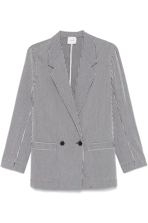 ALYSI Striped Double-Breasted Jacket