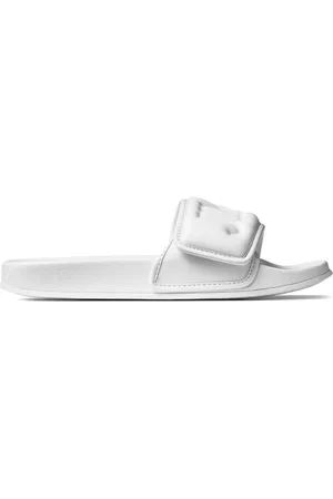 Jimmy Choo Fitz/F Leather Pool Slippers