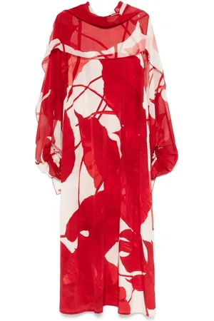 F.R.S For Restless Sleepers Printed Silk Long Dress