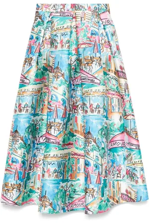 ALESSANDRO ENRIQUEZ Printed Long Skirt