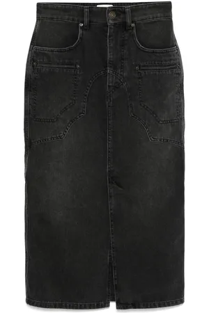 Isabel Marant Britt Denim Midi Skirt